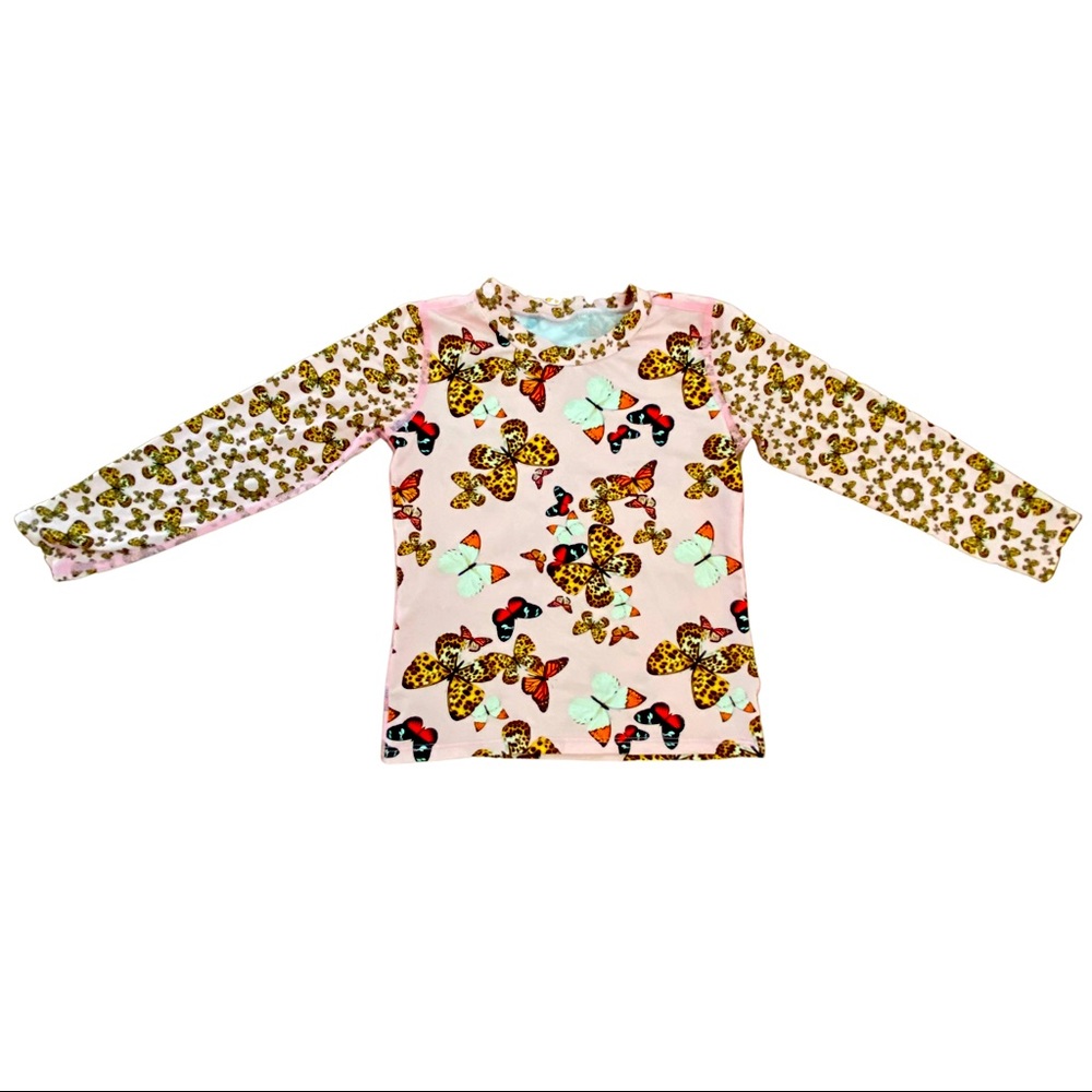 SUBMARINE SWIM 🌞🦋butterfly 🦋🌞 swim rash guard sz 6 girls